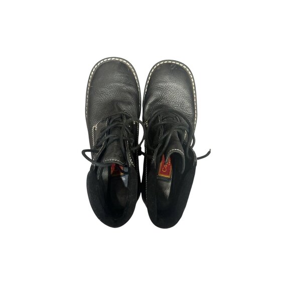 Vintage Cole Haan Country Womens Boots Black Leather  Round Toe Lace Up Size 5 - Picture 3 of 8